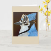 Blue Jay King Karte (Gelbe Blume)