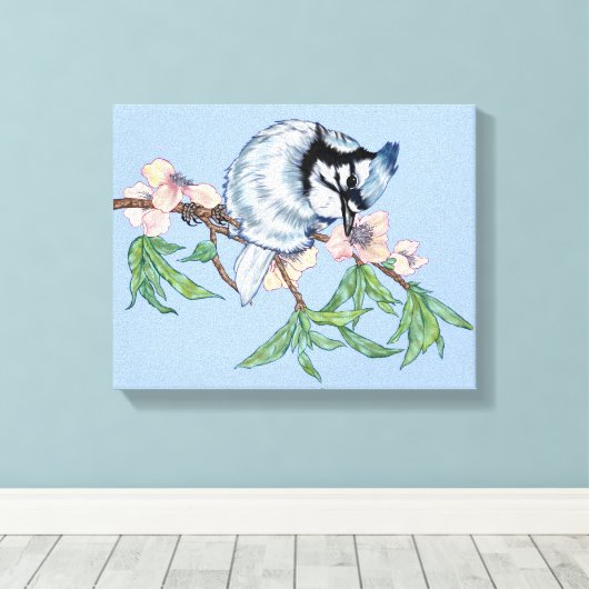 Blue Jay Leinwanddruck (Insitu (Holzboden))