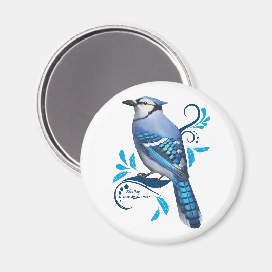 Blue Jay Magnet (Vorderseite/Rückseite)