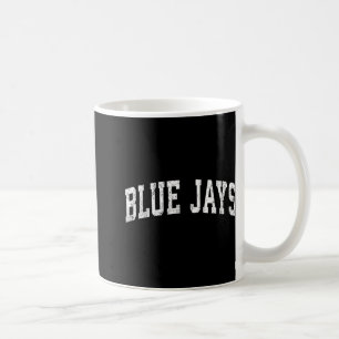 Blue Jay Mascot Vintag Athletic Sports Name Desi Kaffeetasse