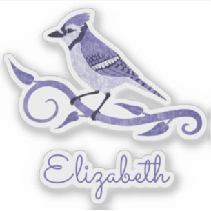Blue Jay Name Vinyl Stickers Aufkleber