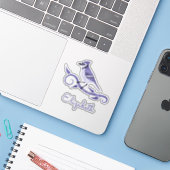 Blue Jay Name Vinyl Stickers Aufkleber (Laptop mit iPhone)