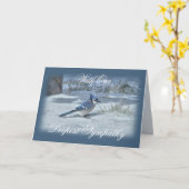 Blue Jay Navy Kanten - Anpassen von Ereignissen Karte (Gelbe Blume)