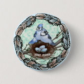 Blue Jay Nest Button (Vorderseite)