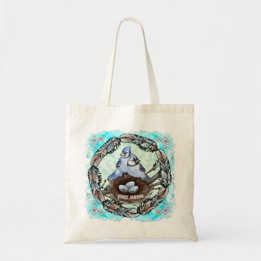 Blue Jay Nest Tote Bag Tragetasche (Vorne)