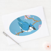Blue Jay Ovaler Aufkleber (Umschlag)