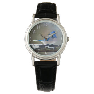 Blue Jay Painting - Original Bird Art Armbanduhr