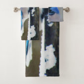 Blue Jay Painting - Original Bird Art Badhandtuch Set (Insitu)
