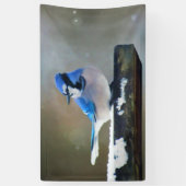 Blue Jay Painting - Original Bird Art Banner (Vertikal)