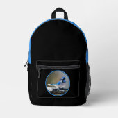 Blue Jay Painting - Original Bird Art Bedruckter Rucksack (Vorderseite)