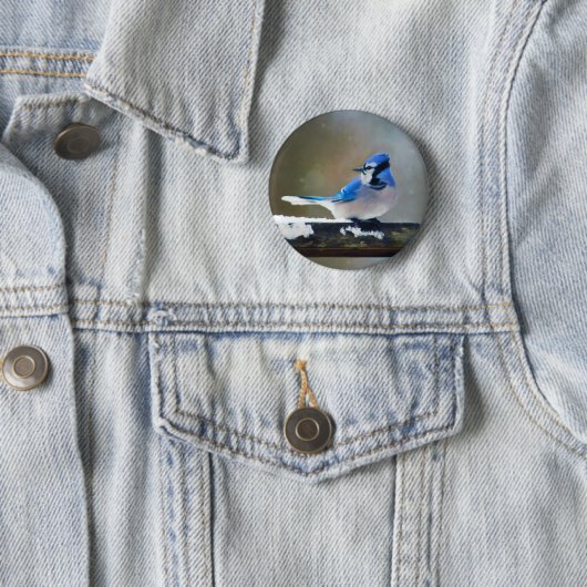 Blue Jay Painting - Original Bird Art Button (Beispiel)