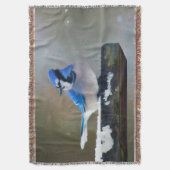 Blue Jay Painting - Original Bird Art Decke (Vorderseite Vertikal)