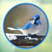 Blue Jay Painting - Original Bird Art Fensteraufkleber (Blatt 3)