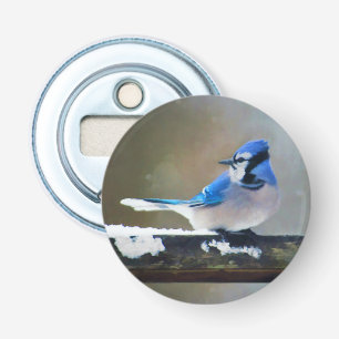 Blue Jay Painting - Original Bird Art Flaschenöffner