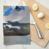 Blue Jay Painting - Original Bird Art Handtuch (Viertel Falte)