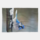 Blue Jay Painting - Original Bird Art Handtuch (Horizontal)