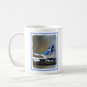 Blue Jay Painting - Original Bird Art Kaffeetasse