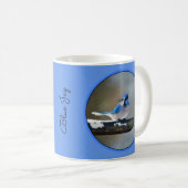 Blue Jay Painting - Original Bird Art Kaffeetasse (VorderseiteRechts)