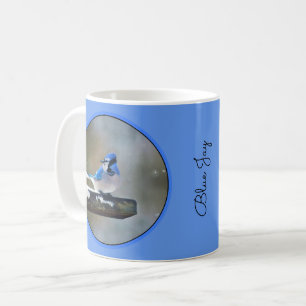 Blue Jay Painting - Original Bird Art Kaffeetasse