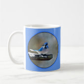 Blue Jay Painting - Original Bird Art Kaffeetasse (Links)