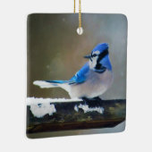 Blue Jay Painting - Original Bird Art Keramikornament (Rechts)