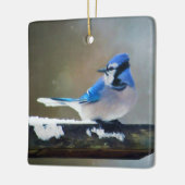 Blue Jay Painting - Original Bird Art Keramikornament (Links)