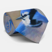 Blue Jay Painting - Original Bird Art Krawatte (Gerollt)