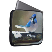 Blue Jay Painting - Original Bird Art Laptopschutzhülle (Vorne Rechts)