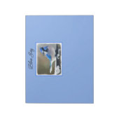 Blue Jay Painting - Original Bird Art Notizblock (Rotiert)