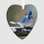 Blue Jay Painting - Original Bird Art Ornament (Vorderseite)
