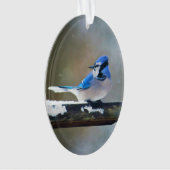 Blue Jay Painting - Original Bird Art Ornament (Vorderseite)