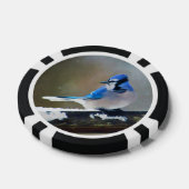 Blue Jay Painting - Original Bird Art Pokerchips (Einzeln)