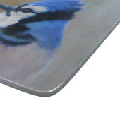 Blue Jay Painting - Original Bird Art Schneidebrett (Ecke)