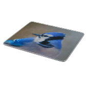 Blue Jay Painting - Original Bird Art Schneidebrett (Ecke)