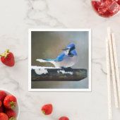 Blue Jay Painting - Original Bird Art Serviette (Beispiel)