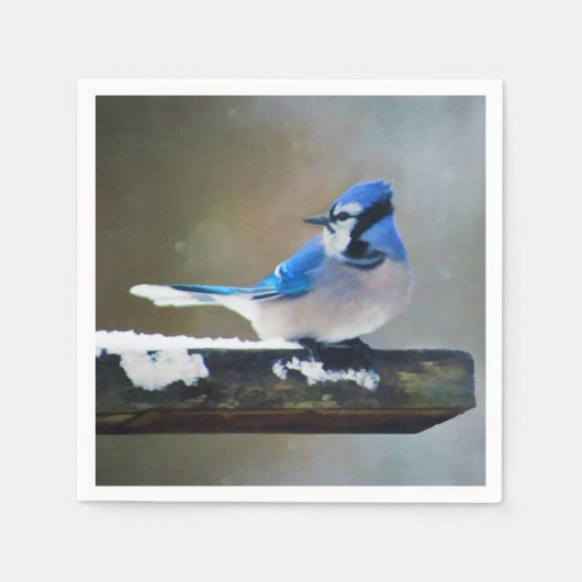 Blue Jay Painting - Original Bird Art Serviette (Vorderseite)