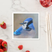Blue Jay Painting - Original Bird Art Serviette (Beispiel)