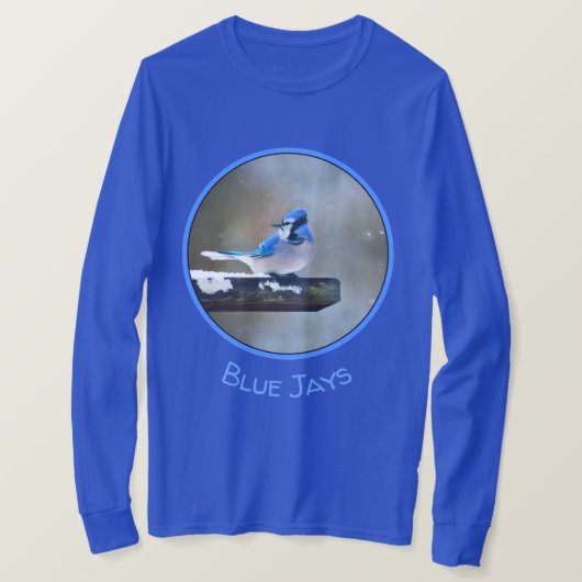 Blue Jay Painting - Original Bird Art T-Shirt (Design vorne)