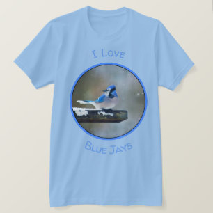 Blue Jay Painting - Original Bird Art T-Shirt