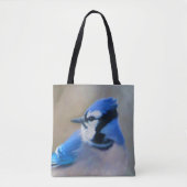 Blue Jay Painting - Original Bird Art Tasche (Vorderseite)