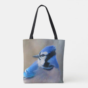 Blue Jay Painting - Original Bird Art Tasche