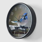 Blue Jay Painting - Original Bird Art Uhr (Winkel)