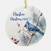 Blue Jay Personalisierte Weihnachtsdekoration