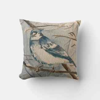 Blue Jay Pillow Kissen