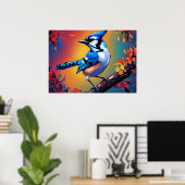 Blue Jay Poster (Heimbüro)
