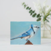 Blue Jay Postkarte (Stehend Vorderseite)