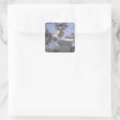 Blue Jay Quadratischer Aufkleber (Tasche)