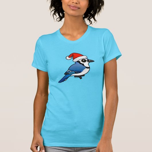Blue Jay Santa T-Shirt (Vorderseite)