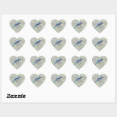 Blue Jay Songbird Herz-Aufkleber (Blatt)
