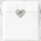 Blue Jay Songbird Herz-Aufkleber (Tasche)